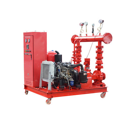 Σύστημα υδραντλιών πυρκαγιάς έκτακτης ανάγκης συσκευασίας αντλιών πυρκαγιάς diesel 90HP 7.5KW