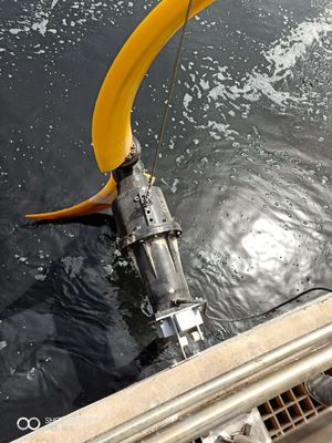Μπανανών στροφείων QDT υποβρύχιος αναμικτών προωστήρας ροής αντλιών αργόστροφος με το μειωτή